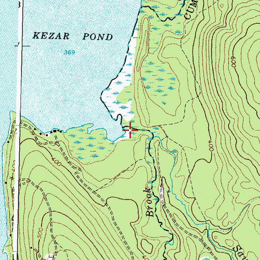 Topographic Map of Elkins Brook, ME