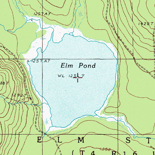 Topographic Map of Elm Pond, ME
