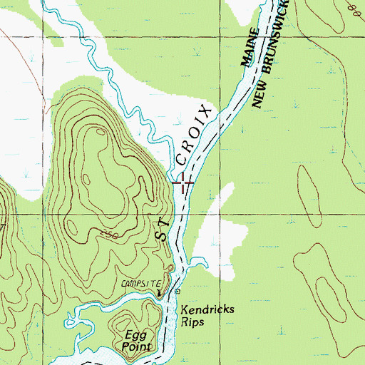 Topographic Map of Enoch Brook, ME