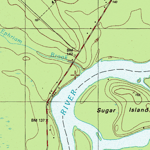 Topographic Map of Ephriam Brook, ME
