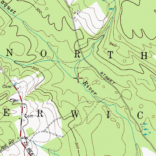 Topographic Map of Estes Brook, ME