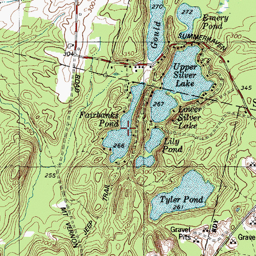 Topographic Map of Fairbanks Pond, ME