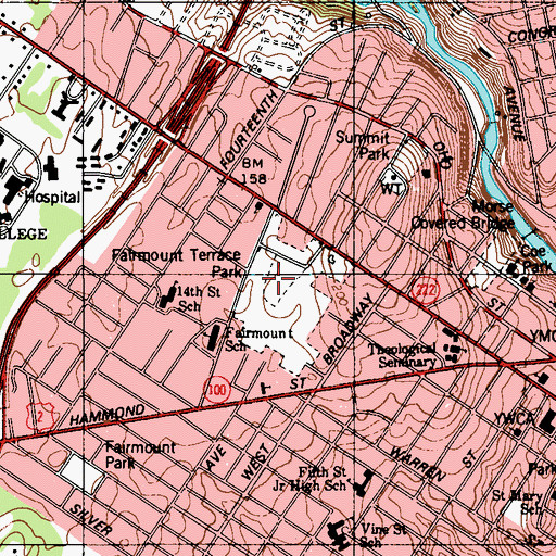 Topographic Map of Fairmont Terrace Park, ME