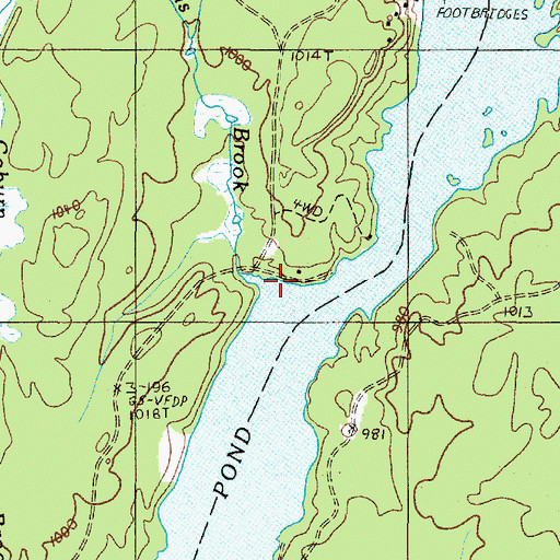 Topographic Map of Falls Brook, ME