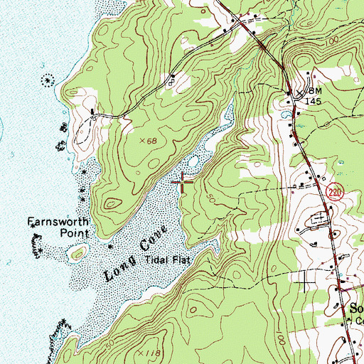 Topographic Map of Farnsworth Brook, ME