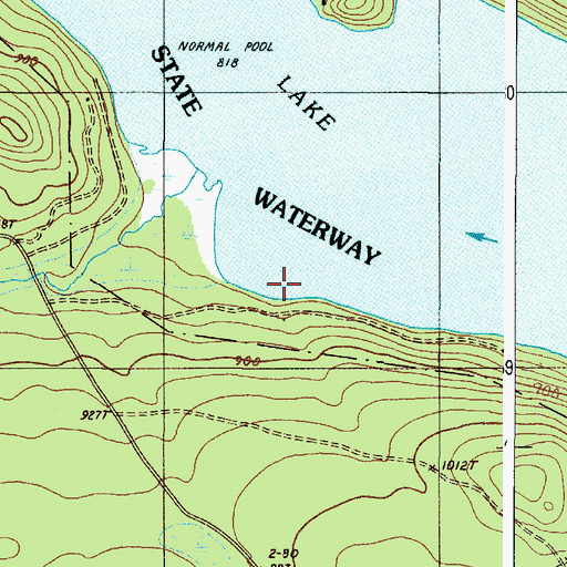 Topographic Map of Fire Warden Camp, ME
