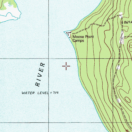 Topographic Map of Fish River Lake, ME