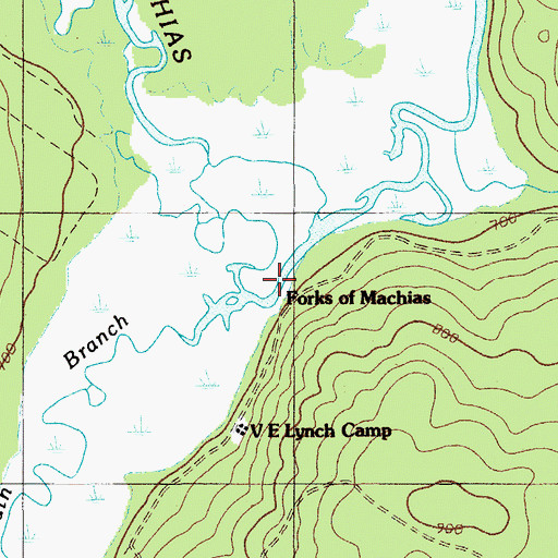 Topographic Map of Forks of Machias, ME
