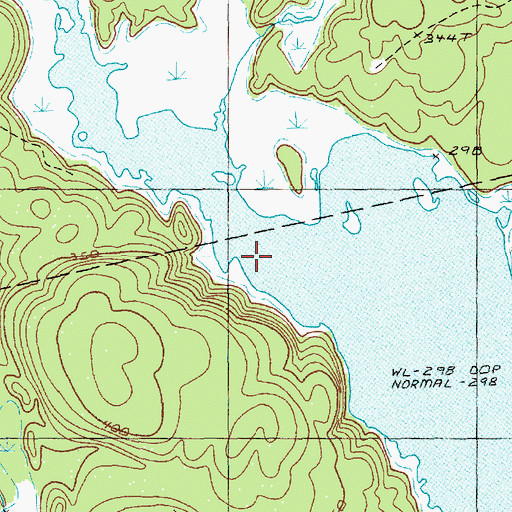 Topographic Map of Fourth Lake Stream, ME