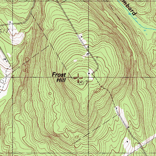 Topographic Map of Frost Hill, ME