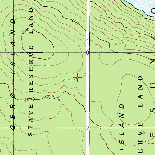 Topographic Map of Gero Island, ME