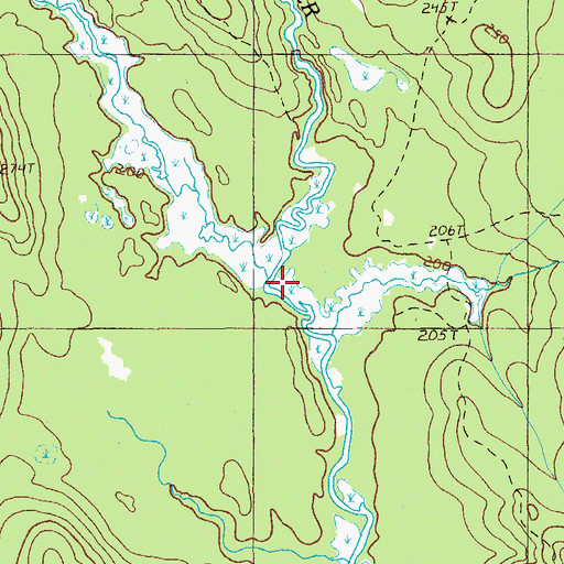 Topographic Map of Giles Pond Brook, ME
