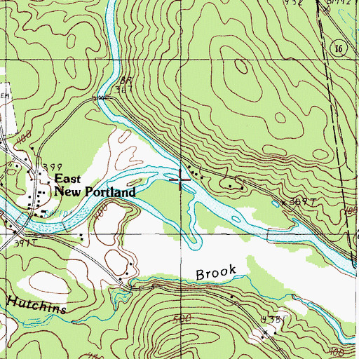 Topographic Map of Gilman Stream, ME