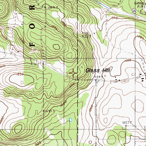 Topographic Map of Glass Hill, ME