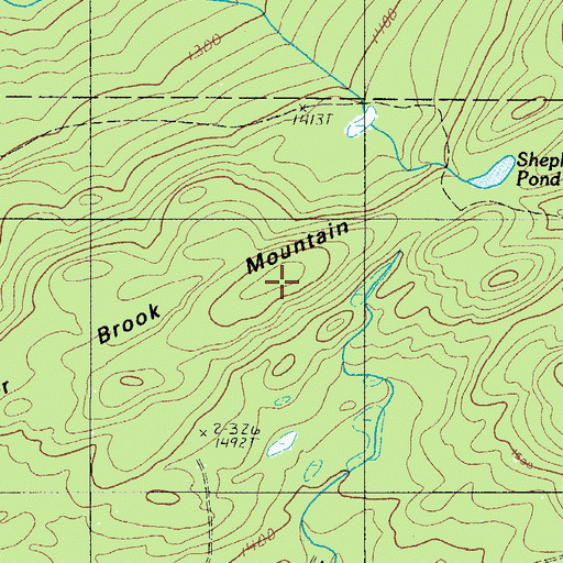 Topographic Map of Glazier Brook Mountain, ME