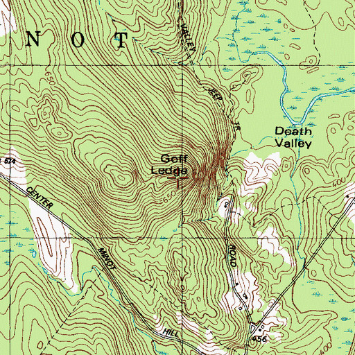 Topographic Map of Goff Ledge, ME