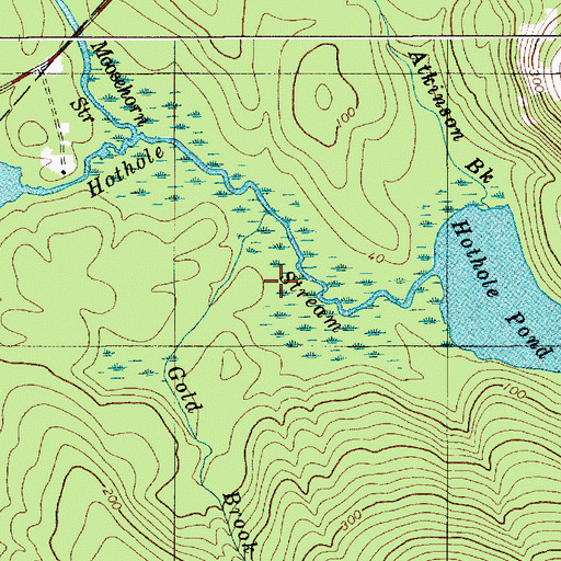 Topographic Map of Gold Brook, ME