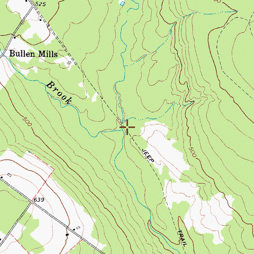 Topographic Map of Goodrich Brook, ME