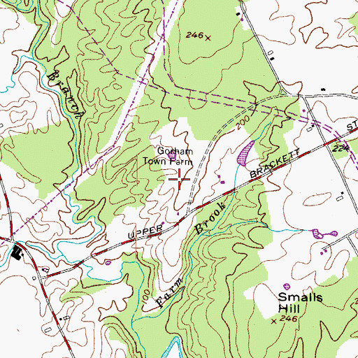 Topographic Map of Gorham Town Farm, ME