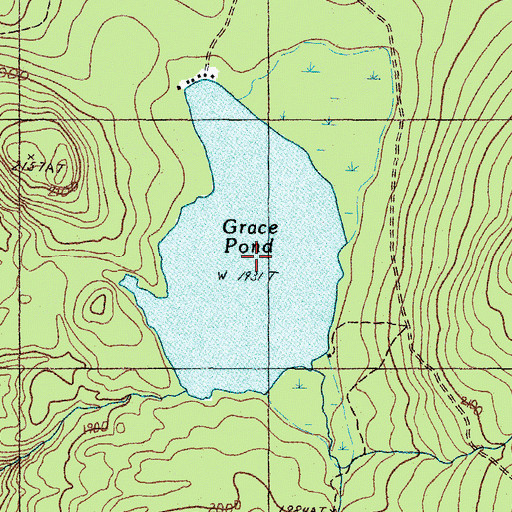 Topographic Map of Grace Pond, ME