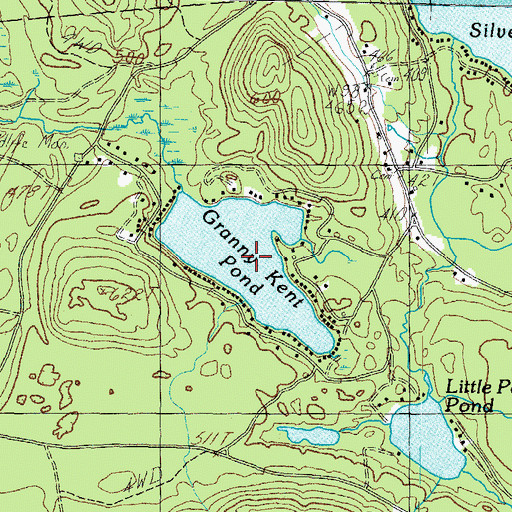 Topographic Map of Granny Kent Pond, ME