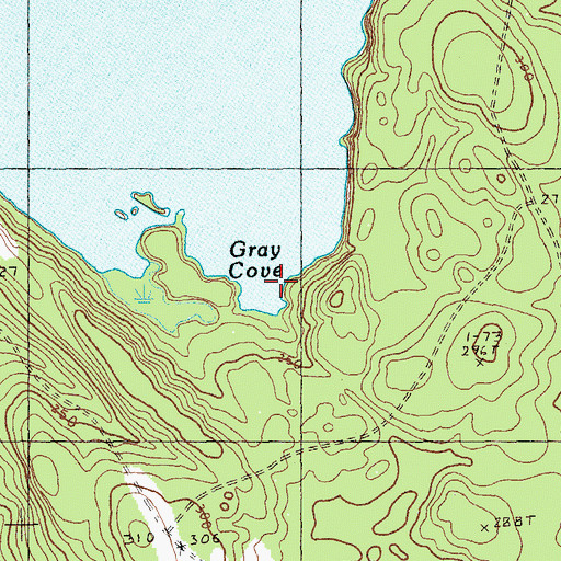 Topographic Map of Gray Cove, ME