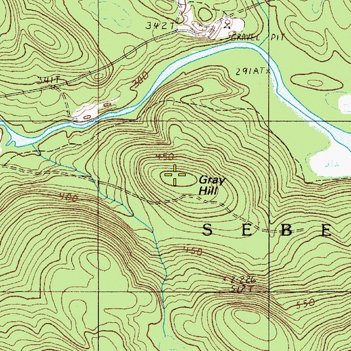 Topographic Map of Gray Hill, ME