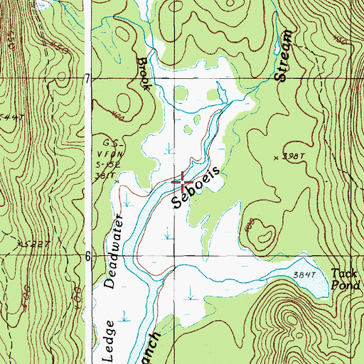Topographic Map of Gray Ledge Deadwater, ME