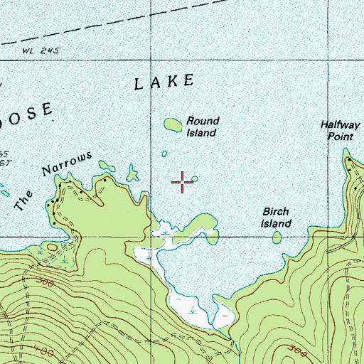 Topographic Map of Great Moose Lake, ME