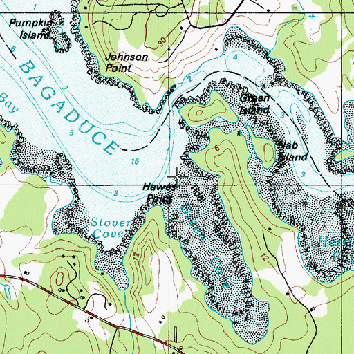 Topographic Map of Green Cove, ME