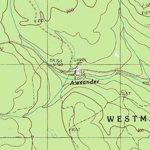 Topographic Map of Guerette Camp, ME