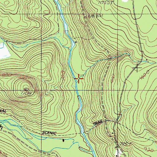 Topographic Map of Gully Brook, ME