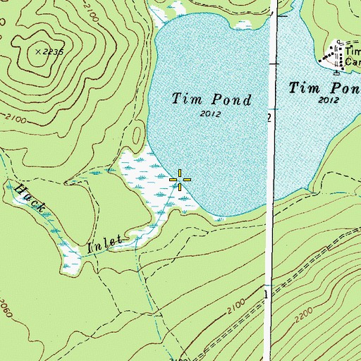 Topographic Map of Hack Inlet, ME