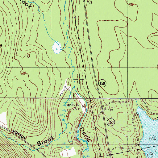 Topographic Map of Hammond Brook, ME
