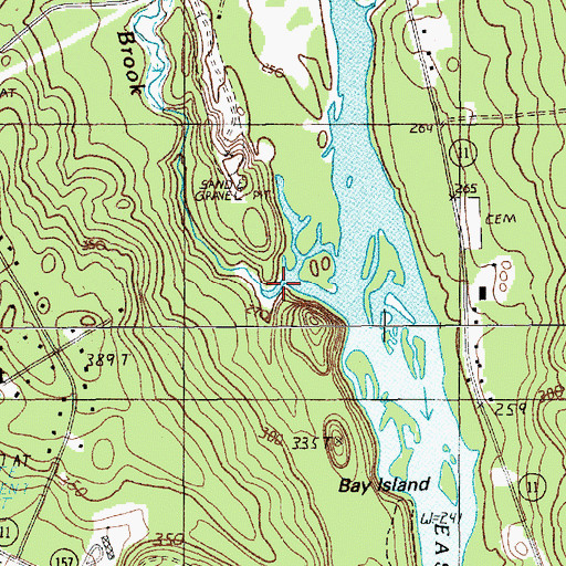 Topographic Map of Hathaway Brook, ME