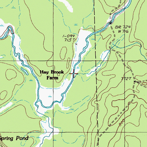 Topographic Map of Hay Brook Farm, ME