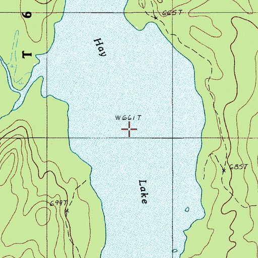 Topographic Map of Hay Lake, ME