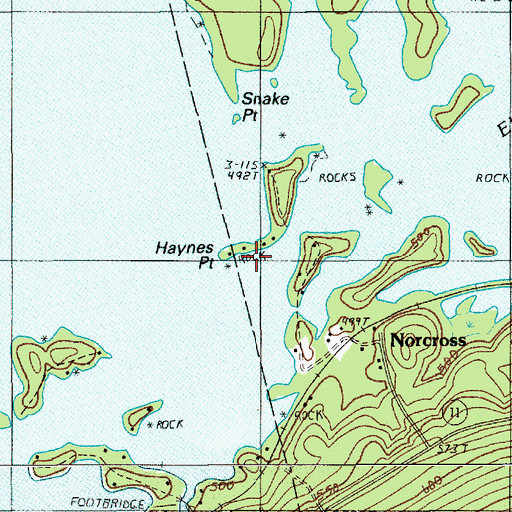 Topographic Map of Haynes Point, ME