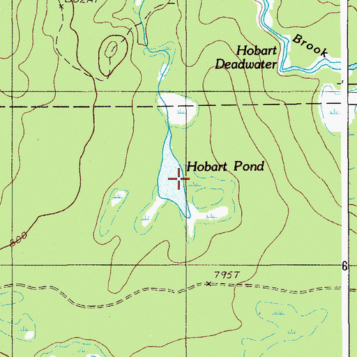 Topographic Map of Hobart Pond, ME