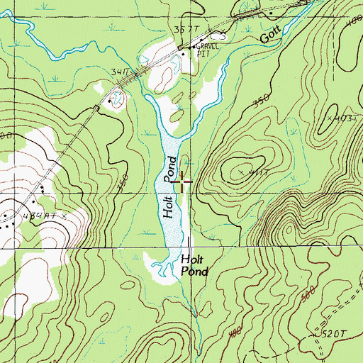 Topographic Map of Holt Pond, ME