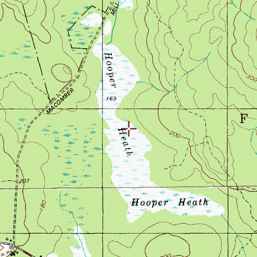 Topographic Map of Hooper Heath, ME