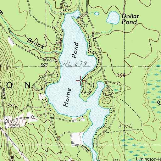 Topographic Map of Horne Pond, ME