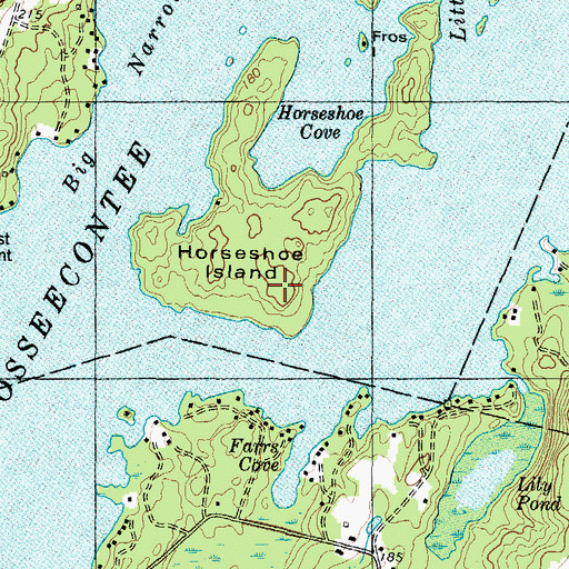 Topographic Map of Horseshoe Island, ME