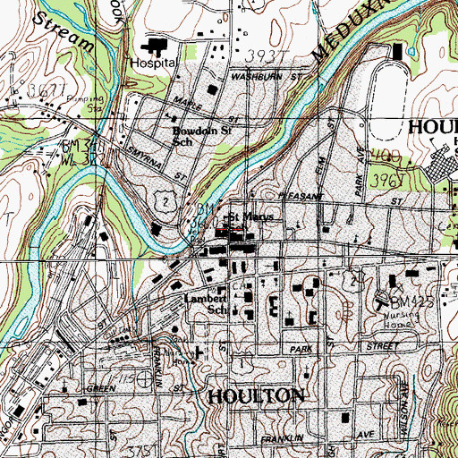 Topographic Map of Houlton, ME