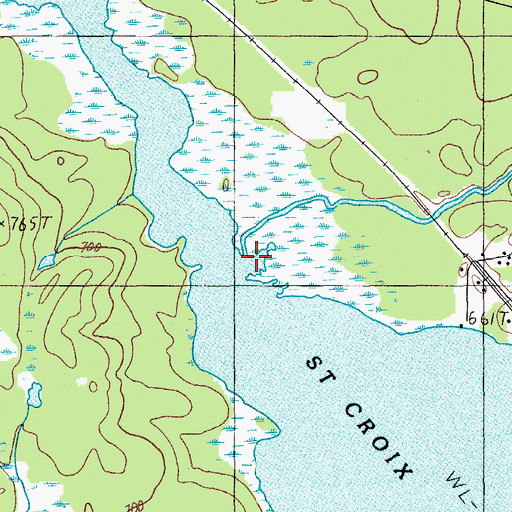 Topographic Map of Howe Brook, ME
