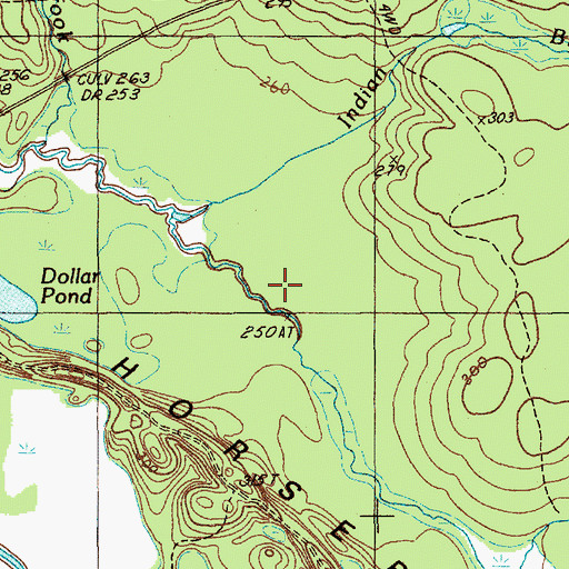 Topographic Map of Indian Brook, ME