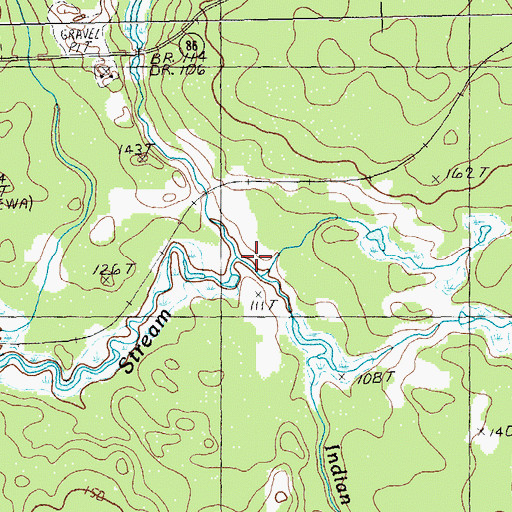 Topographic Map of Indian Stream, ME