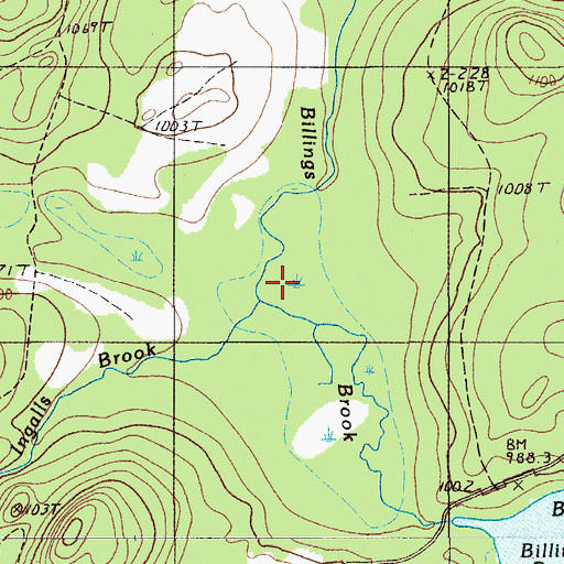 Topographic Map of Ingalls Brook, ME