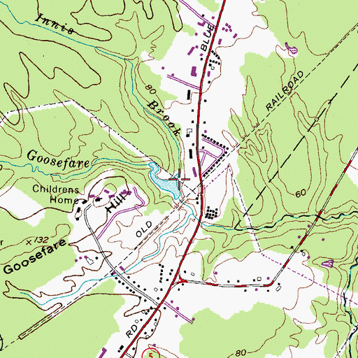 Topographic Map of Innis Brook, ME