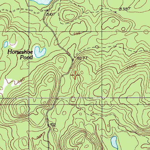 Topographic Map of Island Pond Trail, ME
